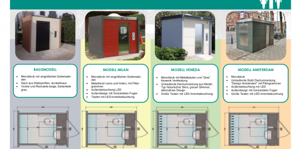 Selbstreinigende Toilettenanlage Modell: TMATIC